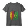 Donna Bandiere Mauritania Germania | Mezze Radici Mauritane Tedesche Maglietta con Collo a V - Abbigliamento Vintage per Celebrare le Tue Origini