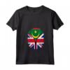 Donna Bandiera della Mauritania con Cerniera Britannica - Maglietta Collo a V - Cuore della Mauritania Britannica - Regalo Grande per Feste