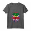Donna Bandiera della Mauritania con Cerniera Britannica - Maglietta Collo a V - Cuore della Mauritania Britannica - Regalo Grande per Feste