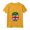 Donna Bandiera della Mauritania con Cerniera Britannica - Maglietta Collo a V - Cuore della Mauritania Britannica - Regalo Grande per Feste