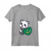 Donna Mauritania Panda Cuore Bandiera Mauritania Radici Souvenir Maglietta con Collo a V - Ideale per Mostrare l'Orgoglio e l'Amore per il Popolo Mauritania