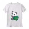Donna Mauritania Panda Cuore Bandiera Mauritania Radici Souvenir Maglietta con Collo a V - Ideale per Mostrare l'Orgoglio e l'Amore per il Popolo Mauritania