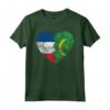 Cuore Bandiera Francese Mauritana - Francia Mauritania Flag Roots Maglietta | Design Vintage per Uomo, Donna e Bambino