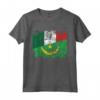 Bandiere Italia Mauritania | Mezze Radici Italiane Mauritaniane Maglietta - Abbigliamento con Bandiere Italia Mauritania e Radici Italiane Mauritane