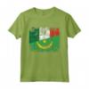 Bandiere Italia Mauritania | Mezze Radici Italiane Mauritaniane Maglietta - Abbigliamento con Bandiere Italia Mauritania e Radici Italiane Mauritane