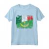 Bandiere Italia Mauritania | Mezze Radici Italiane Mauritaniane Maglietta - Abbigliamento con Bandiere Italia Mauritania e Radici Italiane Mauritane
