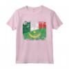 Bandiere Italia Mauritania | Mezze Radici Italiane Mauritaniane Maglietta - Abbigliamento con Bandiere Italia Mauritania e Radici Italiane Mauritane