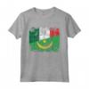 Bandiere Italia Mauritania | Mezze Radici Italiane Mauritaniane Maglietta - Abbigliamento con Bandiere Italia Mauritania e Radici Italiane Mauritane