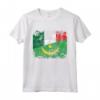 Bandiere Italia Mauritania | Mezze Radici Italiane Mauritaniane Maglietta - Abbigliamento con Bandiere Italia Mauritania e Radici Italiane Mauritane
