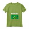 Emblema Bandiera Mauritania Maglietta con Collo a V - Leggera e Classica - Perfetta per Mostrare l'Orgoglio per la Mauritania