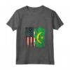 Donna RADICI MAURITANE | Mezza bandiera americana | USA Mauritania BANDIERA Maglietta con Collo a V - Ideale per Compleanno, Festa della Mamma e Mese del Patrimonio Ispanico