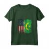 Donna RADICI MAURITANE | Mezza bandiera americana | USA Mauritania BANDIERA Maglietta con Collo a V - Ideale per Compleanno, Festa della Mamma e Mese del Patrimonio Ispanico