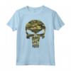 HapTiger The Punisher Camo Skull Symbol Maglietta - Officially Licensed Marvel Apparel for Fans