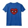 HapTiger Spider-Man Face Mask Valentine's Heart Logo Maglietta - Official Marvel Apparel for Valentine's Day - Perfect Gift Idea