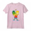 HapTiger Bart Simpsons Present Time Holiday Maglietta - Official Merchandise - Funny Bart Simpson T-shirt for Holiday Gifts