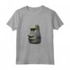 HapTiger Maglietta Moyai Head - T-shirt Meme Divertente e Strana per Amanti dell'Eccentrico