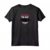 HapTiger: Maverick Born To Fly P-51 Mustang Silhouette Maglietta - Official WW2 Airplane Poster T-Shirt for Men, Women, Boys, and Girls