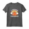 I Choose Violence Cute Cat Rainbow Maglietta - Colorful and Unique Design - Perfect for Cat Lovers