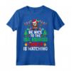 Be Nice to the Visual Merchandiser Santa Christmas Maglietta - Fun Xmas Theme Design - Perfect Gift Idea for Partner, Dad, Mom, Wife, or Husband