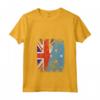 Donna Bandiere Micronesia Regno Unito | Radici della Micronesia Britannica Maglietta con Collo a V - Abbigliamento Vintage per Tutta la Famiglia