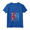 Donna Bandiere Micronesia Regno Unito | Radici della Micronesia Britannica Maglietta con Collo a V - Abbigliamento Vintage per Tutta la Famiglia