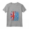 Donna Bandiere Micronesia Regno Unito | Radici della Micronesia Britannica Maglietta con Collo a V - Abbigliamento Vintage per Tutta la Famiglia