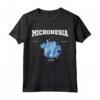 Bandiera e Mappa della Micronesia - Coordinate Retro Vintage Tee Maglietta - Ideale per Celebrare l'Indipendenza e come Souvenir durante i Viaggi