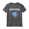 Bandiera e Mappa della Micronesia - Coordinate Retro Vintage Tee Maglietta - Ideale per Celebrare l'Indipendenza e come Souvenir durante i Viaggi