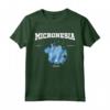 Bandiera e Mappa della Micronesia - Coordinate Retro Vintage Tee Maglietta - Ideale per Celebrare l'Indipendenza e come Souvenir durante i Viaggi