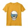 Donna Bandiera della Micronesia Paese Sugar Skull Micronesiano Radici Bambini Maglietta con Collo a V - Ideale Regalo per Mostrare l'Orgoglio Micronesiano
