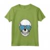 Donna Bandiera della Micronesia Paese Sugar Skull Micronesiano Radici Bambini Maglietta con Collo a V - Ideale Regalo per Mostrare l'Orgoglio Micronesiano