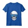 Donna Bandiera della Micronesia Paese Sugar Skull Micronesiano Radici Bambini Maglietta con Collo a V - Ideale Regalo per Mostrare l'Orgoglio Micronesiano