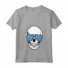 Donna Bandiera della Micronesia Paese Sugar Skull Micronesiano Radici Bambini Maglietta con Collo a V - Ideale Regalo per Mostrare l'Orgoglio Micronesiano