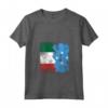 Donna Radici Micronesiane Mezza Bandiera Italiana | Italy Micronesia Kids Maglietta con Collo a V - Regalo Patriottico per Uomini, Donne e Bambini