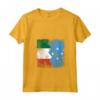Donna Radici Micronesiane Mezza Bandiera Italiana | Italy Micronesia Kids Maglietta con Collo a V - Regalo Patriottico per Uomini, Donne e Bambini