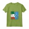 Donna Radici Micronesiane Mezza Bandiera Italiana | Italy Micronesia Kids Maglietta con Collo a V - Regalo Patriottico per Uomini, Donne e Bambini