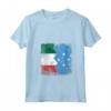 Donna Radici Micronesiane Mezza Bandiera Italiana | Italy Micronesia Kids Maglietta con Collo a V - Regalo Patriottico per Uomini, Donne e Bambini