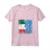 Donna Radici Micronesiane Mezza Bandiera Italiana | Italy Micronesia Kids Maglietta con Collo a V - Regalo Patriottico per Uomini, Donne e Bambini