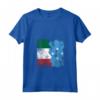 Donna Radici Micronesiane Mezza Bandiera Italiana | Italy Micronesia Kids Maglietta con Collo a V - Regalo Patriottico per Uomini, Donne e Bambini