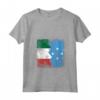 Donna Radici Micronesiane Mezza Bandiera Italiana | Italy Micronesia Kids Maglietta con Collo a V - Regalo Patriottico per Uomini, Donne e Bambini