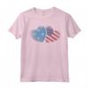 Micronesia Bandiera Americana Cuore Donne | Micronesia Roots USA Maglietta - Abbigliamento con Bandiera Micronesia per Donne Orgogliose