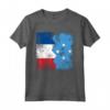 Radici Micronesiane | Mezza Bandiera Francese | Francia Micronesia Maglietta - Design Vintage per Uomini, Donne e Bambini
