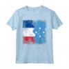 Radici Micronesiane | Mezza Bandiera Francese | Francia Micronesia Maglietta - Design Vintage per Uomini, Donne e Bambini