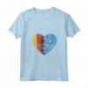 Donna Cuore Bandiera della Micronesia | Germania Micronesia Flag Kids Maglietta con Collo a V - Abbigliamento Radici per Uomini, Donne e Bambini