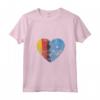 Donna Cuore Bandiera della Micronesia | Germania Micronesia Flag Kids Maglietta con Collo a V - Abbigliamento Radici per Uomini, Donne e Bambini