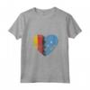 Donna Cuore Bandiera della Micronesia | Germania Micronesia Flag Kids Maglietta con Collo a V - Abbigliamento Radici per Uomini, Donne e Bambini