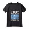 Donna Micronesia Flag Souvenir - T-shirt con Collo a V e Slogan 'Se perso mandami in Micronesia' - Ideale per gli Amanti della Micronesia