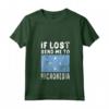Donna Micronesia Flag Souvenir - T-shirt con Collo a V e Slogan 'Se perso mandami in Micronesia' - Ideale per gli Amanti della Micronesia
