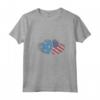Donna Micronesia Bandiera Americana Cuore Donne | Micronesia Roots USA Maglietta con Collo a V - Orgoglio Micronesia e Patriotismo Americano
