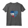 Donna Cuore Bandiera Francese della Micronesia | Francia Micronesia Flag Roots Maglietta con Collo a V - Abbigliamento per Uomini, Donne e Bambini - Ideale per Mostrare le Tue Radici